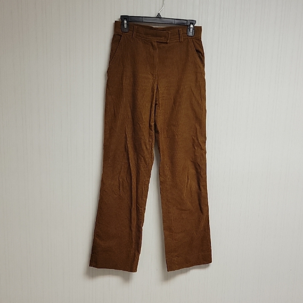 A.P.C. Women's Corduroy Trousers in Rich Brown, Sz 28. Quiet Luxury Office